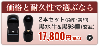 黒水牛・黒彩樺（玄武） 2本セット